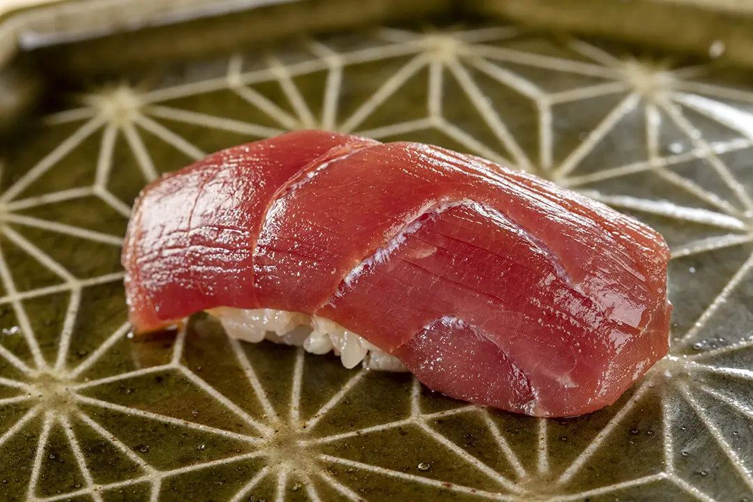 Honmaguro no Akami (Pacific bluefin tuna lean meat) from Kesennuma, Miyagi