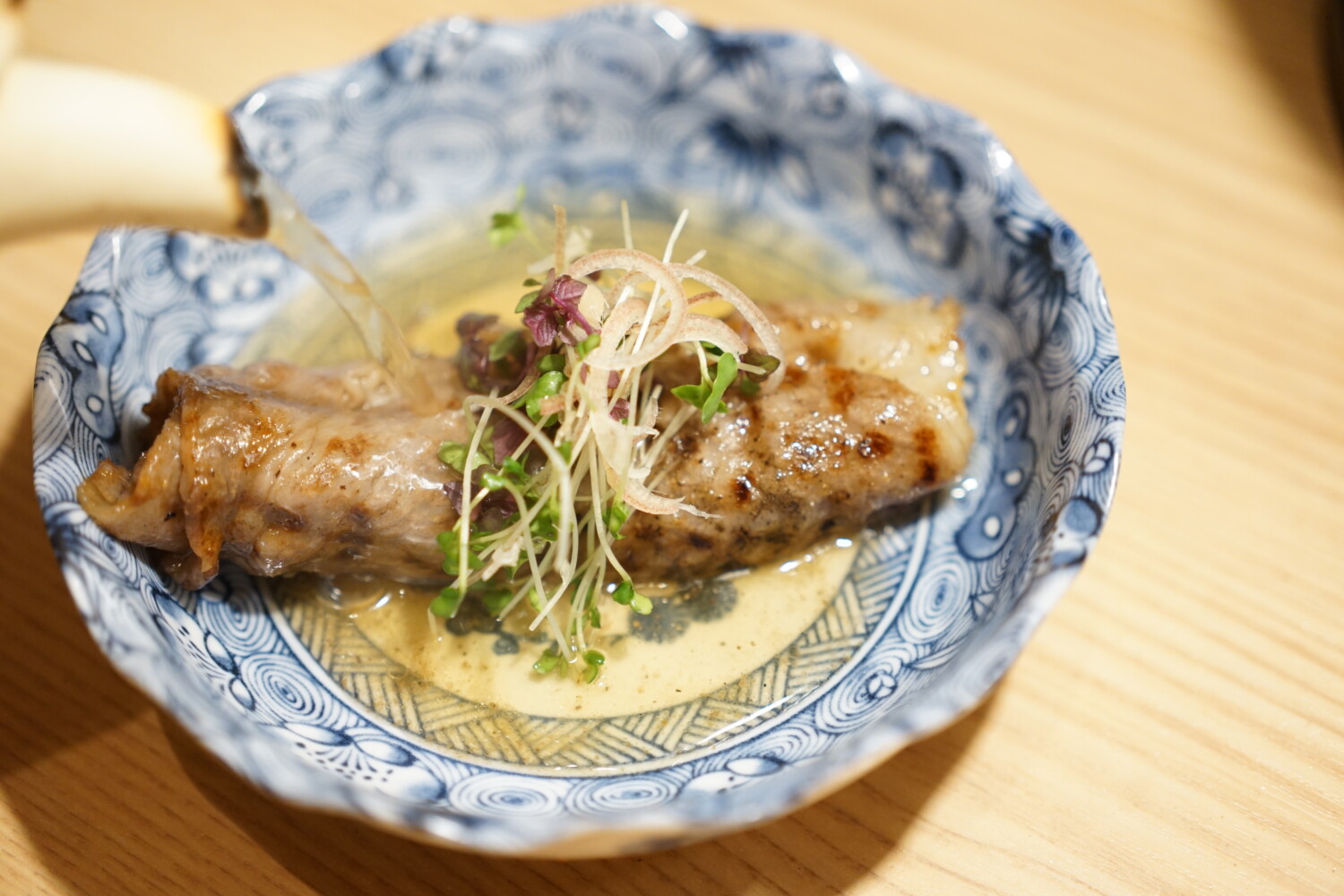 黒樺牛 出汁だれ焼き